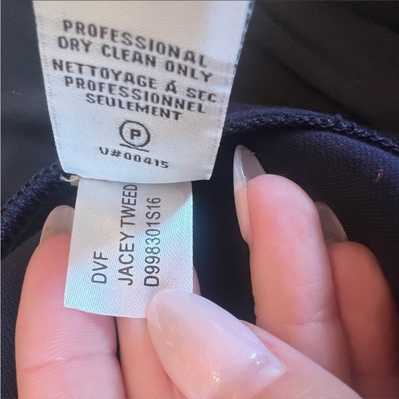 DIANE VON FURSTENBERG Jacey Rubiate Tweed Sleeveless Shift Dress Size 6 - Picture 16 of 16